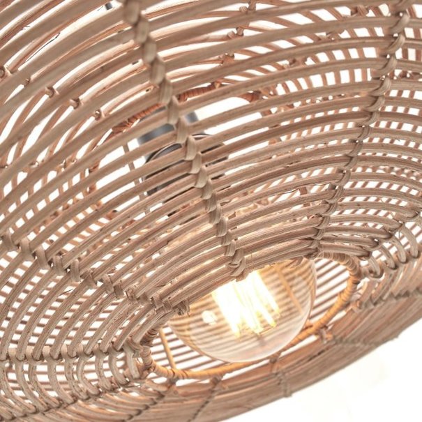 GOOD & MOJO Landelijke Ibiza Style plafondlamp Tanami Ø55 cm naturel