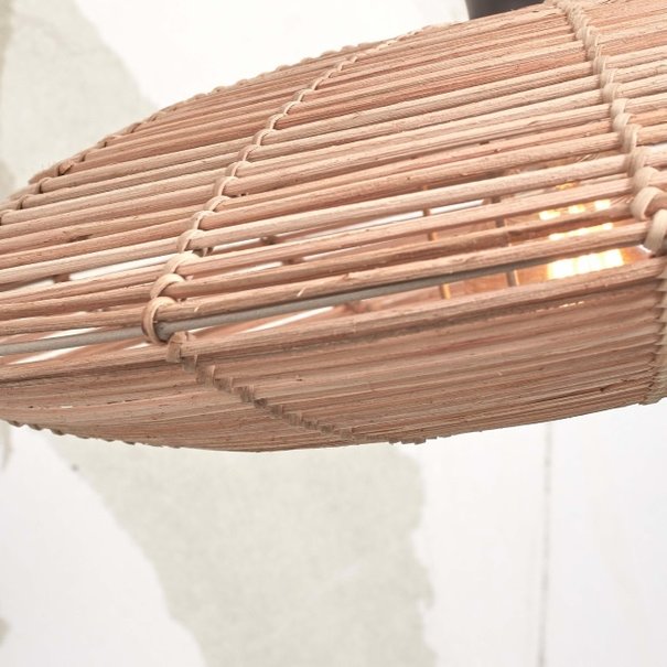GOOD & MOJO Landelijke Ibiza Style plafondlamp Tanami Ø55 cm naturel