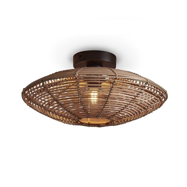 GOOD & MOJO Landelijke Stoere plafondlamp Tanami Ø40 cm naturel