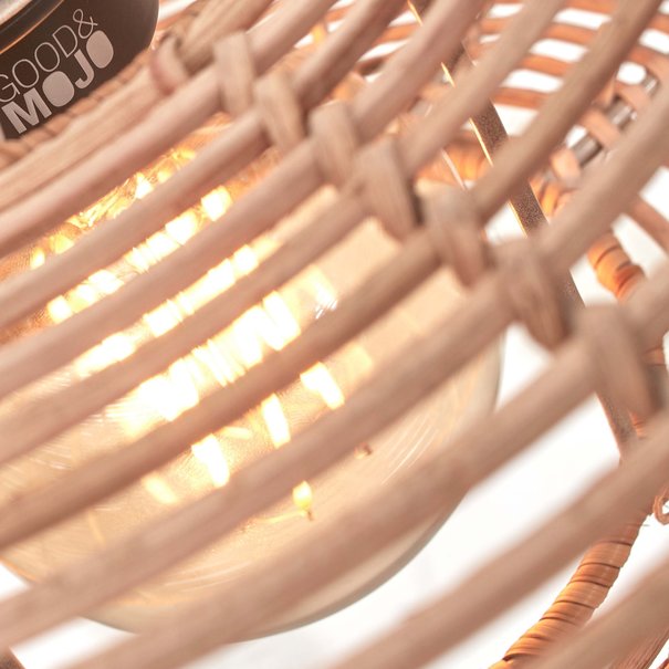 GOOD & MOJO Landelijke Stoere plafondlamp Tanami Ø40 cm naturel