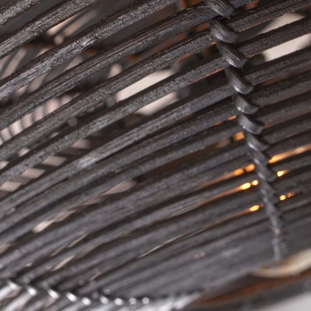 GOOD & MOJO Landelijke Stoere plafondlamp Tanami Ø40 cm zwart