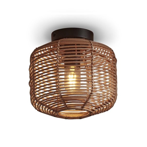 GOOD&MOJO Landelijke - Ibiza Style - Plafondlamp - Naturel - 25 cm - Tanami