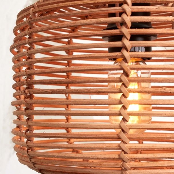 GOOD & MOJO Landelijke Ibiza Style plafondlamp Tanami Ø25 cm naturel