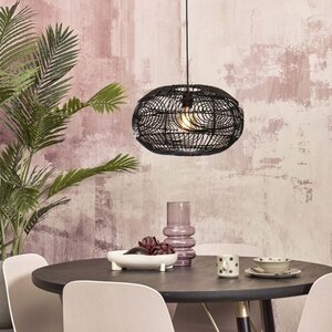 GOOD & MOJO Landelijk Retro hanglamp Madeira Ø48 cm zwart