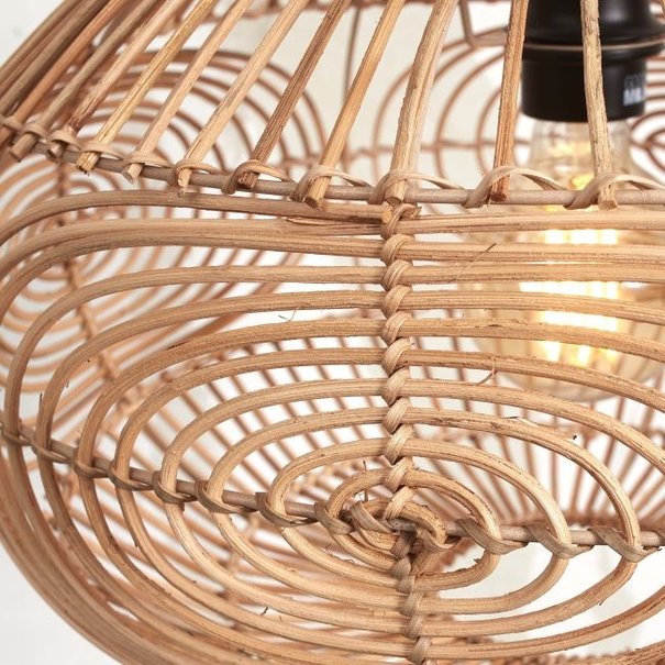 GOOD & MOJO Landelijk Stoere vloerlamp Madeira bamboe wit