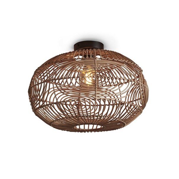 GOOD & MOJO Landelijke Stoere plafondlamp Madeira Ø48 cm naturel