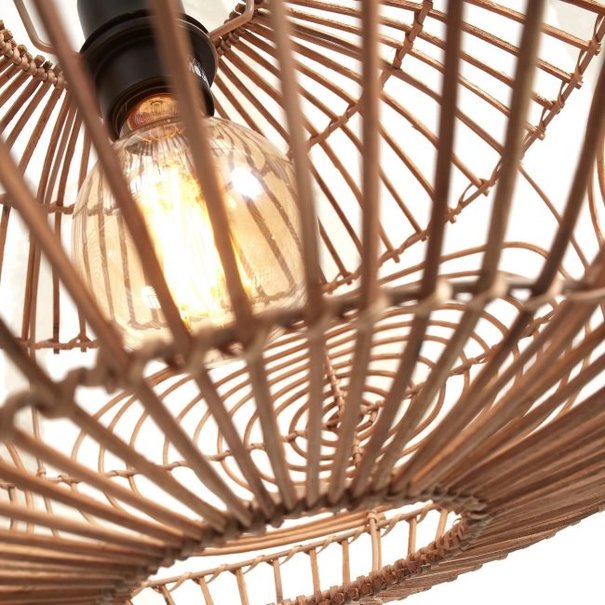 GOOD & MOJO Landelijke Stoere plafondlamp Madeira Ø48 cm naturel