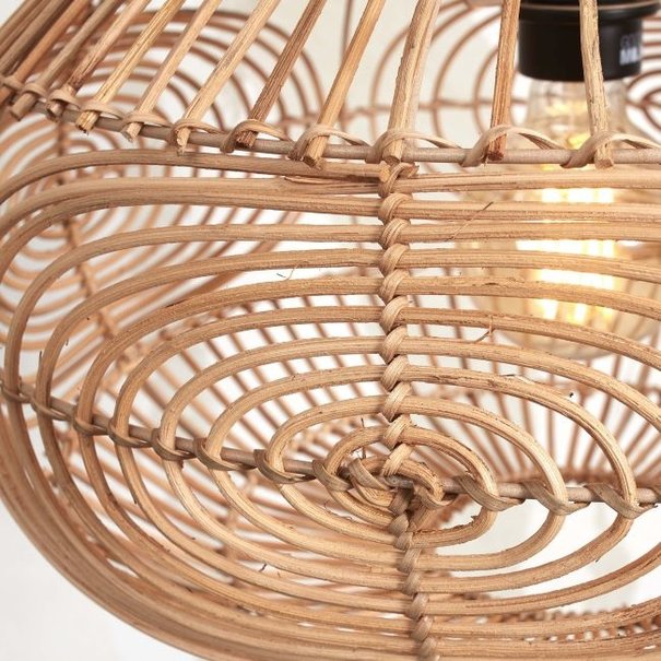 GOOD & MOJO Landelijke Stoere plafondlamp Madeira Ø48 cm naturel