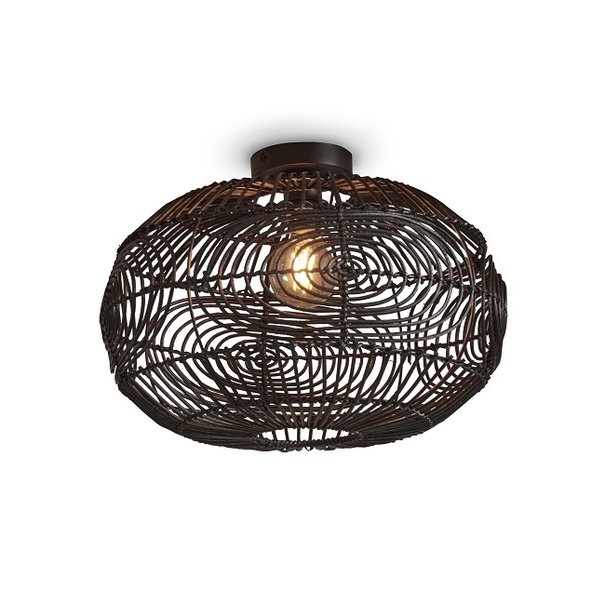 GOOD&MOJO Landelijke - Stoere - Plafondlamp - Zwart - 48 cm - Madeira