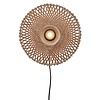GOOD & MOJO Landelijke Stoere wandlamp Kalimantan Ø30 cm naturel