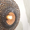 GOOD & MOJO Landelijke Stoere wandlamp Kalimantan Ø30 cm zwart