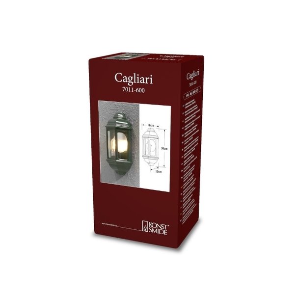Konstsmide Klassieke buiten wandlamp Cagliari groen 1-lichts