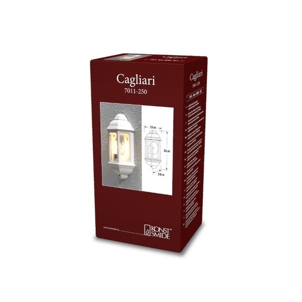 Konstsmide Klassieke buiten wandlamp Cagliari wit 1-lichts
