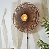 GOOD & MOJO Landelijke Stoere wandlamp Kalimantan Ø87 cm zwart naturel