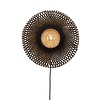 GOOD & MOJO Landelijke Stoere wandlamp Kalimantan Ø60 cm zwart naturel