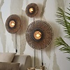 GOOD & MOJO Landelijke Stoere wandlamp Kalimantan Ø60 cm zwart naturel