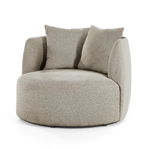 Moderne Design fauteuil Louis boucle zand