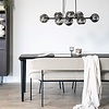 Eleonora Moderne Landelijke eetkamerbank Luka 160 cm polyester beige