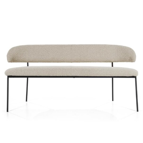 Eleonora Moderne - Eetkamerbank - Taupe - 160 cm - Luka