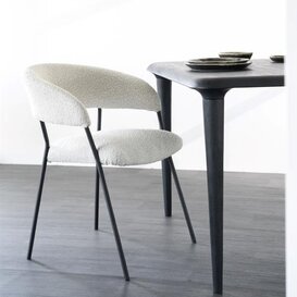 Eetkamerstoel Luka beige polyester