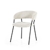 Eleonora Moderne eetkamerstoel Luka polyester beige