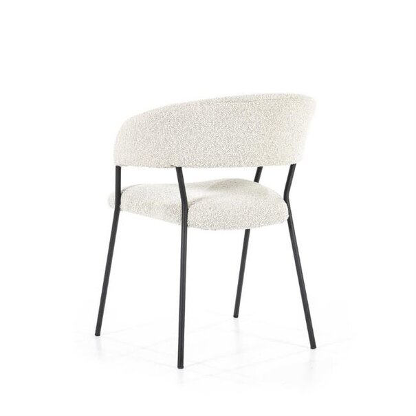 Eleonora Moderne eetkamerstoel Luka polyester beige