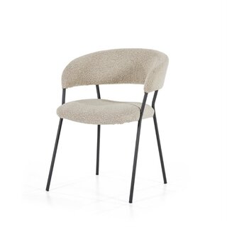 Eetkamerstoel Luka taupe polyester
