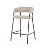 Eleonora Moderne Landelijke Barstoel Luka polyester taupe