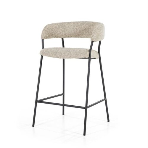 Moderne Landelijke Barstoel Luka polyester taupe