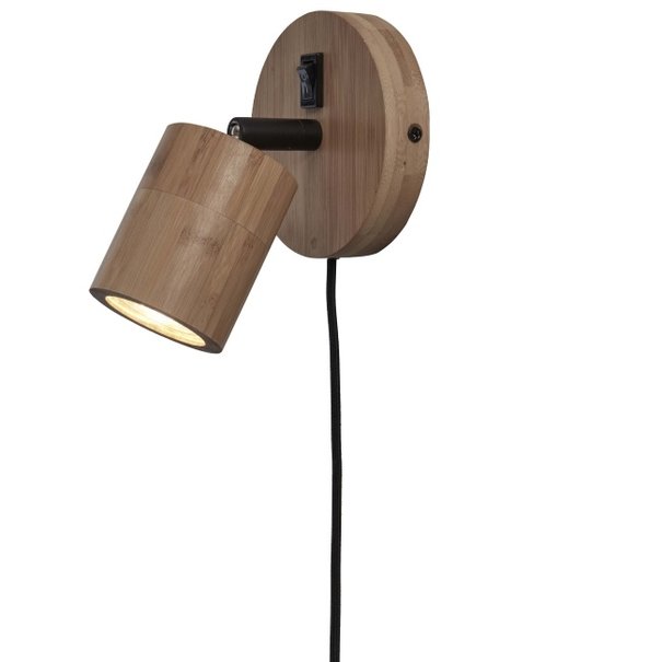 GOOD & MOJO Landelijke Retro wandlamp Java 1-lichts zwart