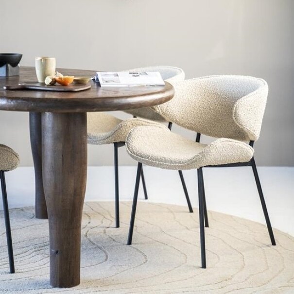 Eleonora Moderne Landelijke eetkamerstoel Tess beige