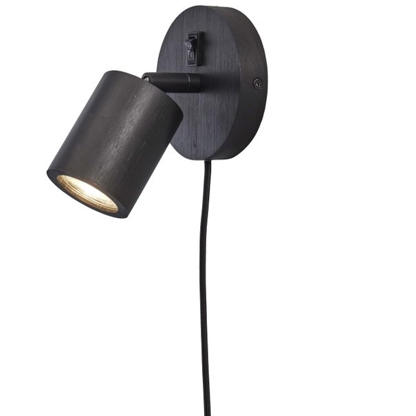 GOOD & MOJO Landelijke Stoere wandlamp Java 1-lichts zwart