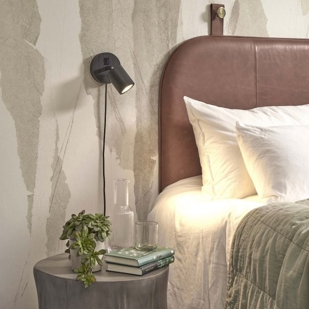 GOOD & MOJO Landelijke Stoere wandlamp Java 1-lichts zwart