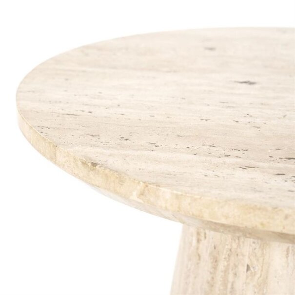 Eleonora Moderne bijzettafel Aime Ø70 cm travertin