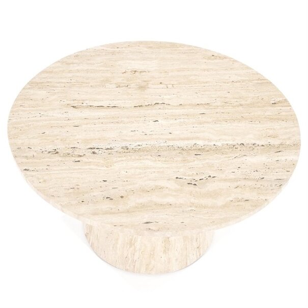 Eleonora Moderne bijzettafel Aime Ø70 cm travertin