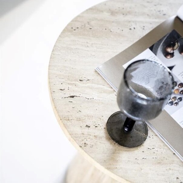 Eleonora Moderne bijzettafel Aime Ø45 cm travertin