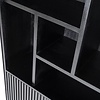 Eleonora Moderne Landelijke boekenkast Remi 200 cm zwart mangohout
