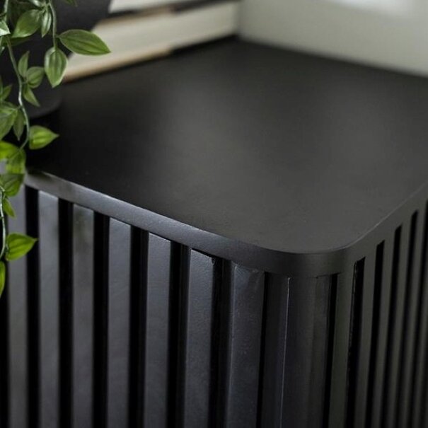 Eleonora Moderne Landelijke Tv meubel Remi 250 cm zwart mangohout