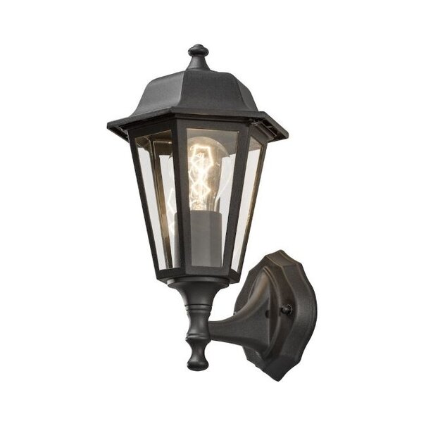 Konstsmide Klassieke buiten wandlamp Hexagon zwart 1-lichts