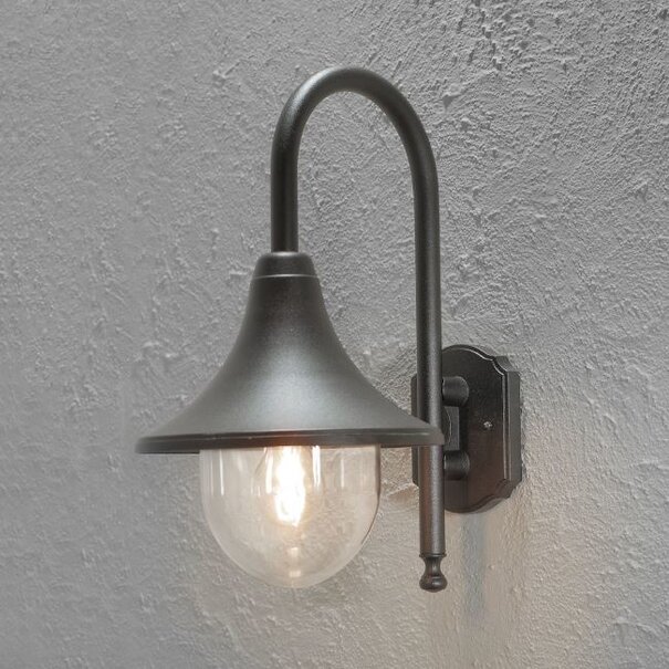 Konstsmide Klassieke - Buiten Wandlamp - Zwart - 1-lichts - Bari