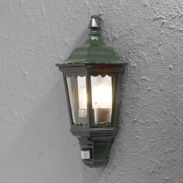 Konstsmide Klassieke - Buiten Wandlamp - Groen - 1-lichts - Firenze Sensor