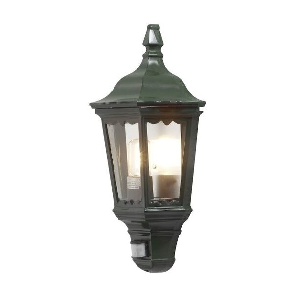 Konstsmide Klassieke buiten wandlamp Firenze 1-lichts groen met bewegingssensor