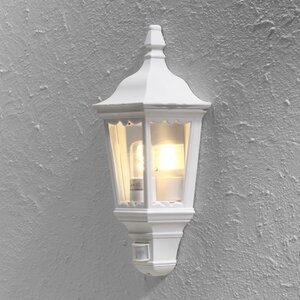 Konstsmide Klassieke buiten wandlamp Firenze 1-lichts wit met bewegingssensor