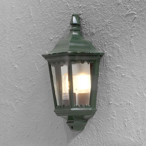 Konstsmide Klassieke buiten wandlamp Firenze Flush 1-lichts groen