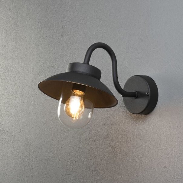 Konstsmide Klassieke buitenlamp Vega Neerwaarts 1-lichts zwart