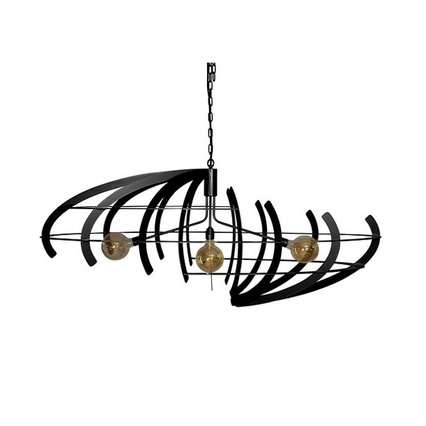 Ztahl Moderne - Hanglamp - Zwart - 150 cm ovaal - Terra