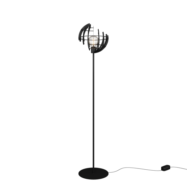 Ztahl Modern Industriële vloerlamp Terra 175 cm zwart