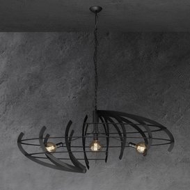 Hanglamp Terra 150 cm ovaal Zwart