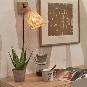 GOOD & MOJO Landelijke wandlamp Java 1-lichts naturel