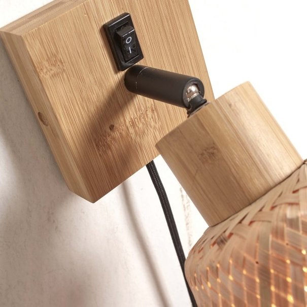 GOOD & MOJO Landelijke wandlamp Java 1-lichts naturel